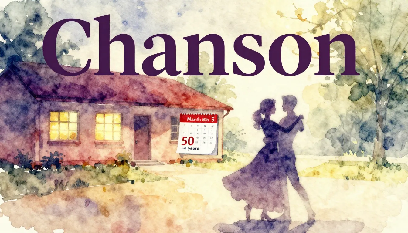 Vibrant watercolor style. Chanson album cover. A nostalgic, ...
