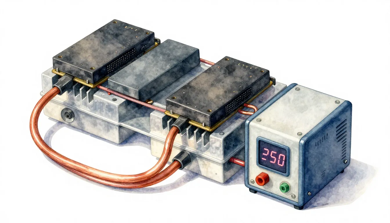 Watercolor style. Technical layout of welding machine parts,...