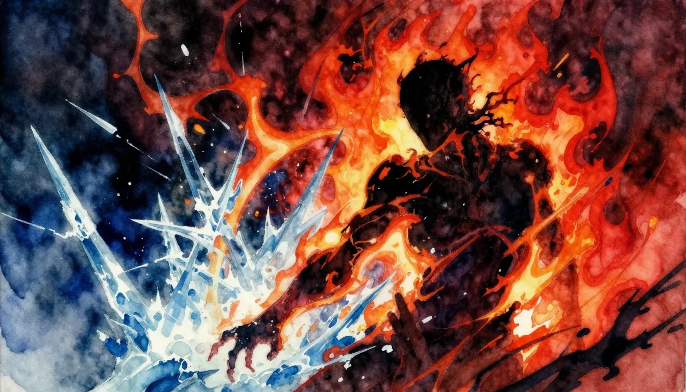 Vibrant watercolor style. Rock album cover. Abstract, dark, ...