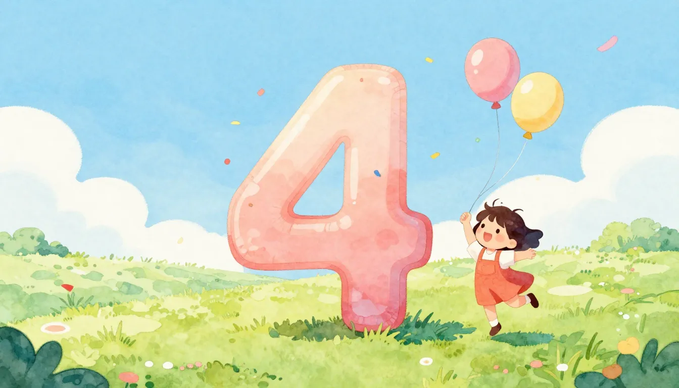 Watercolor style. Bright cartoon style illustration, a big n...