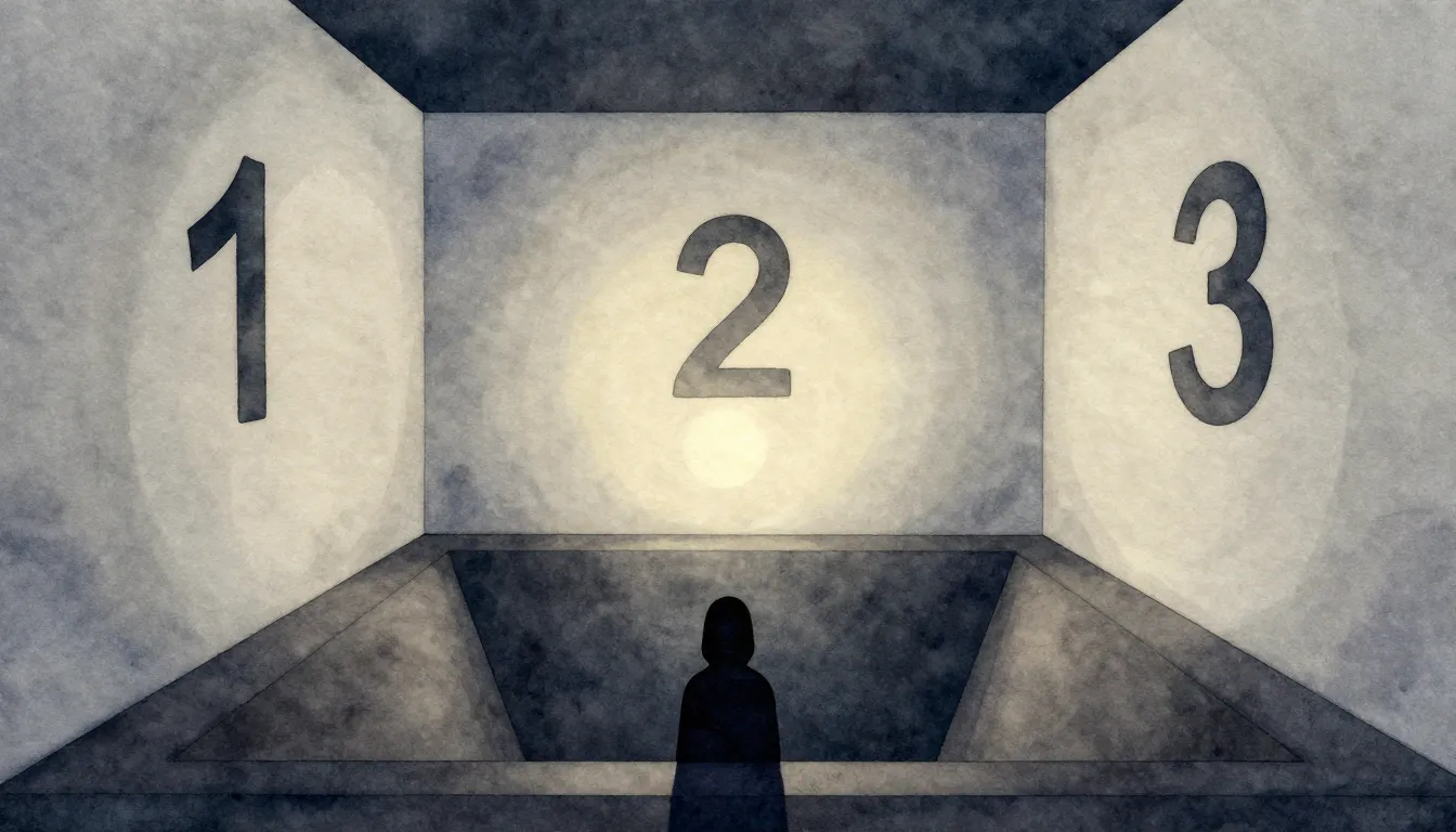 Watercolor style. A dark silhouette at the bottom of a deep ...