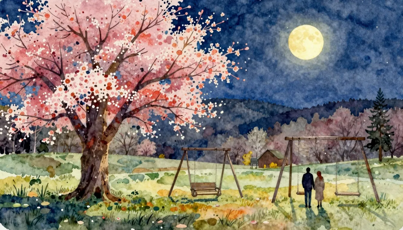 Vibrant watercolor style. Appalachian country album cover: n...