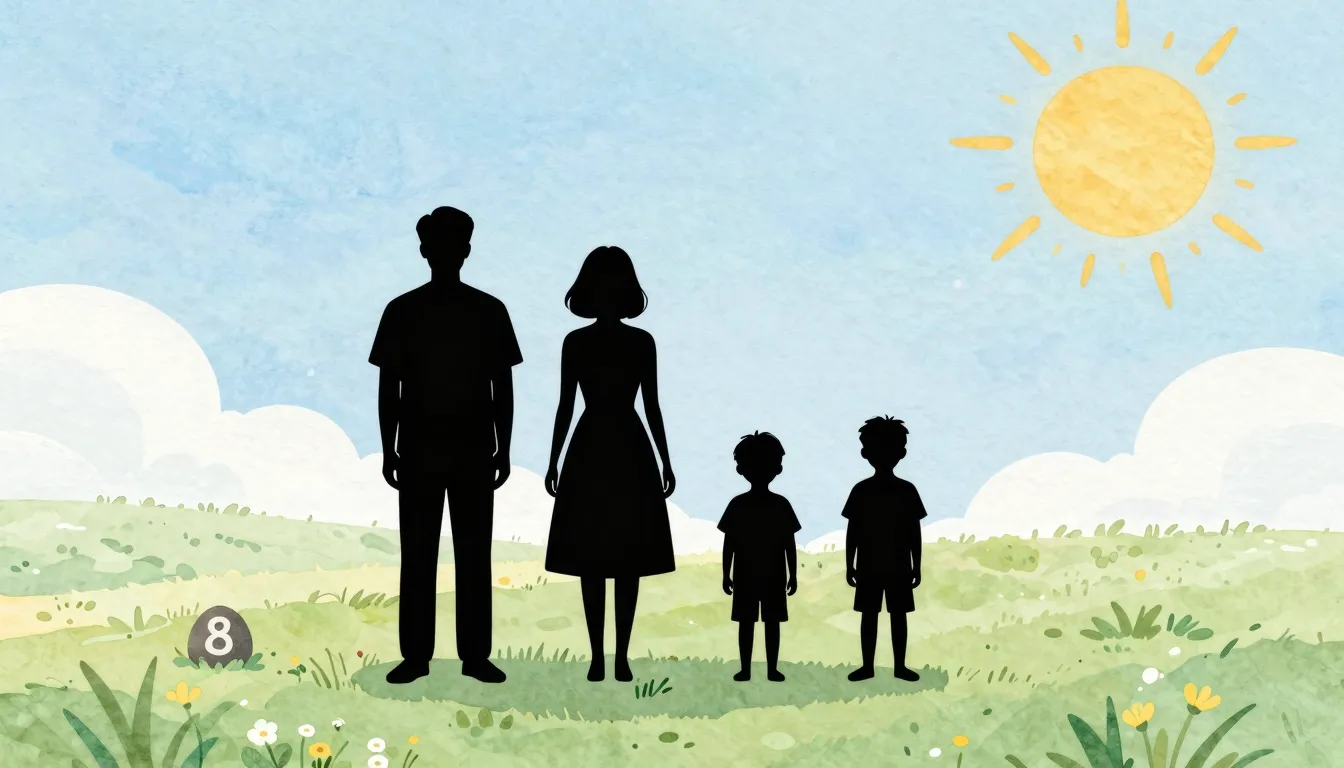 Watercolor style. Minimalist silhouettes of a man, a woman, ...