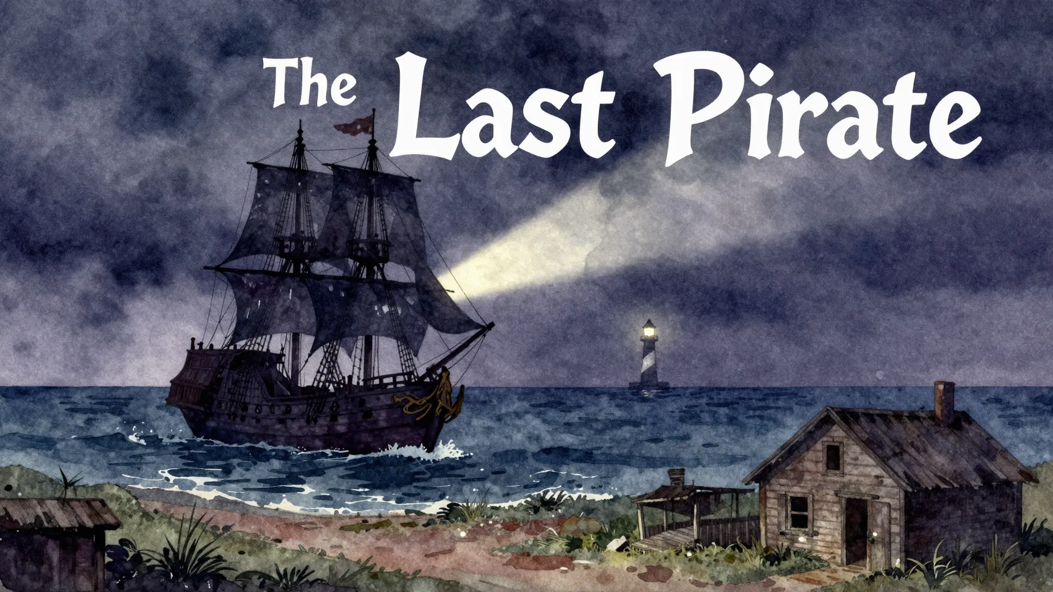 Vibrant watercolor style. Folk song album cover, "The Last P...