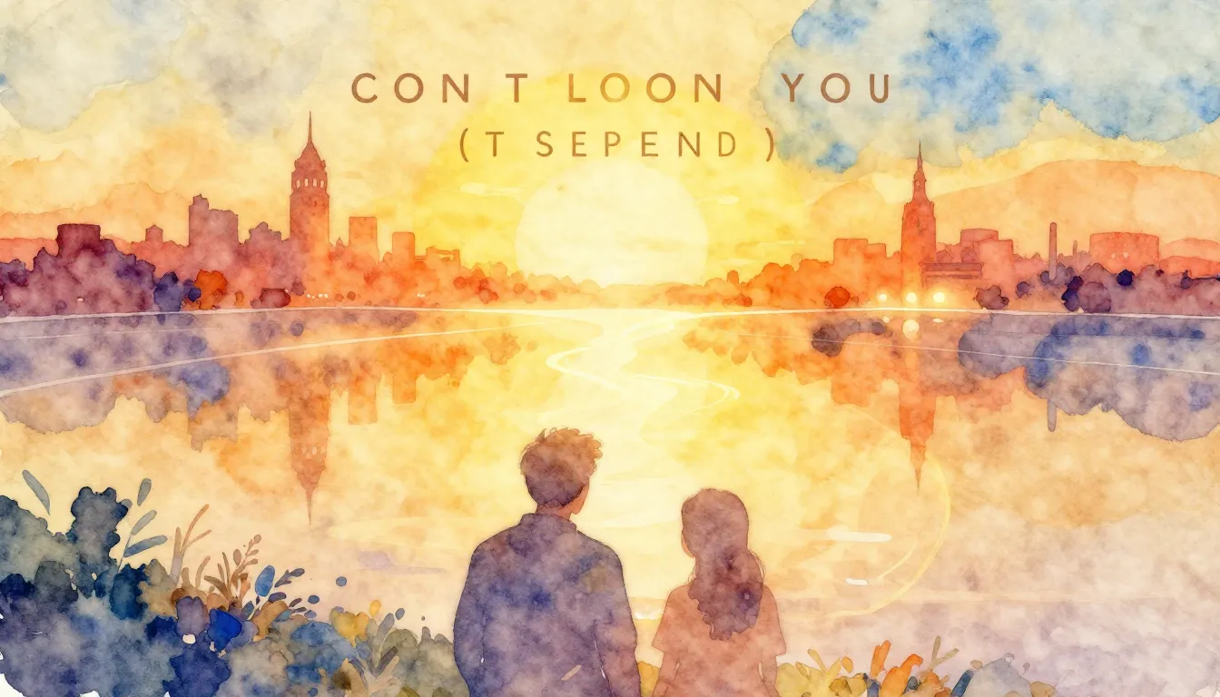 Vibrant watercolor style. Gospel song cover art. Warm, nosta...