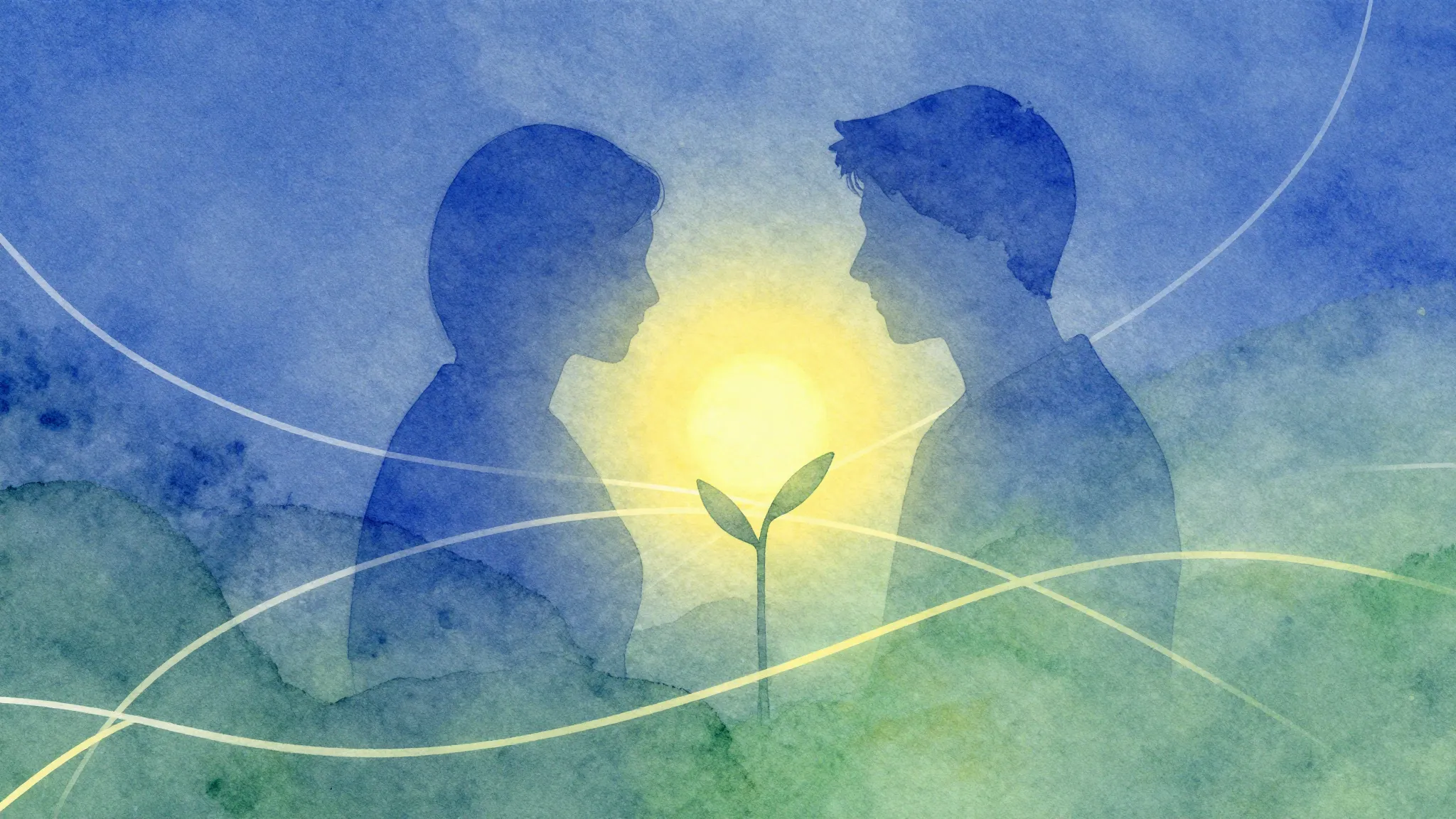 Vibrant watercolor style. A romantic, modern, and minimalist...