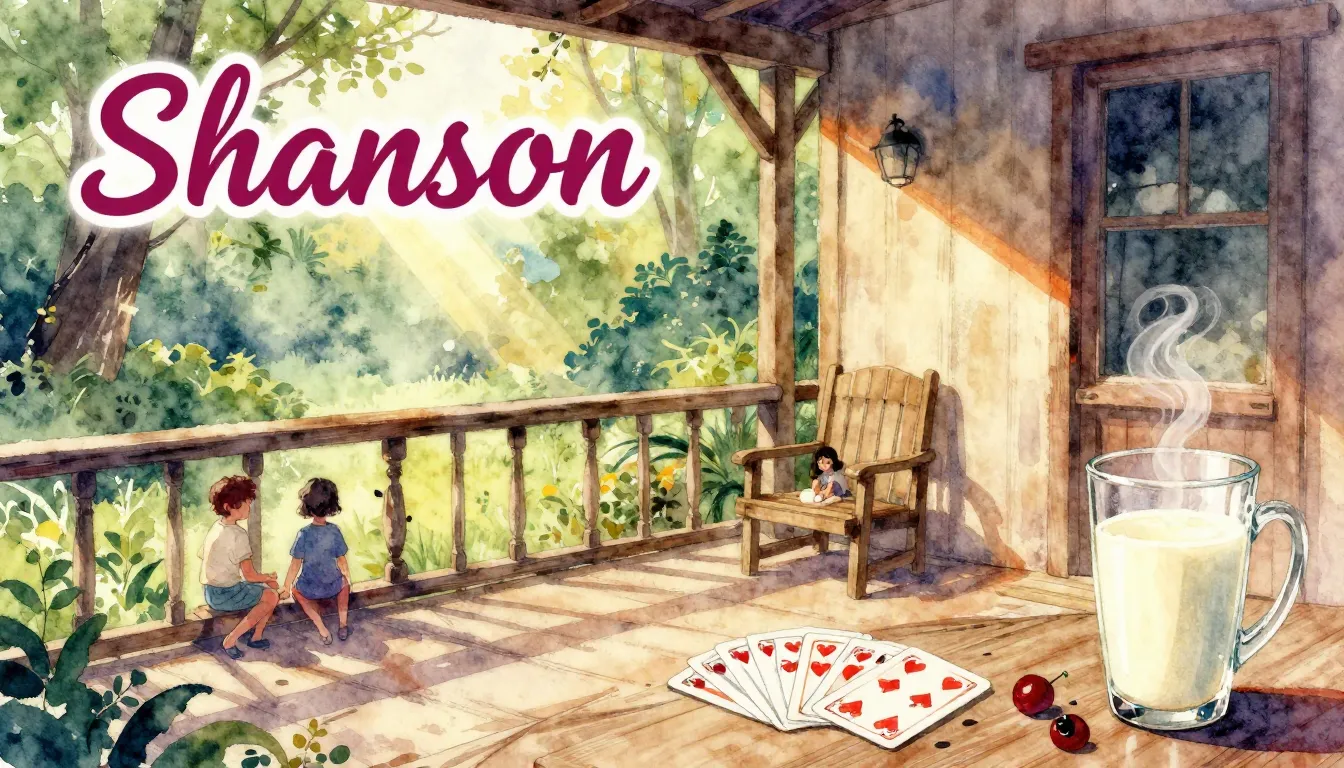 Vibrant watercolor style. Shanson song cover: nostalgic chil...