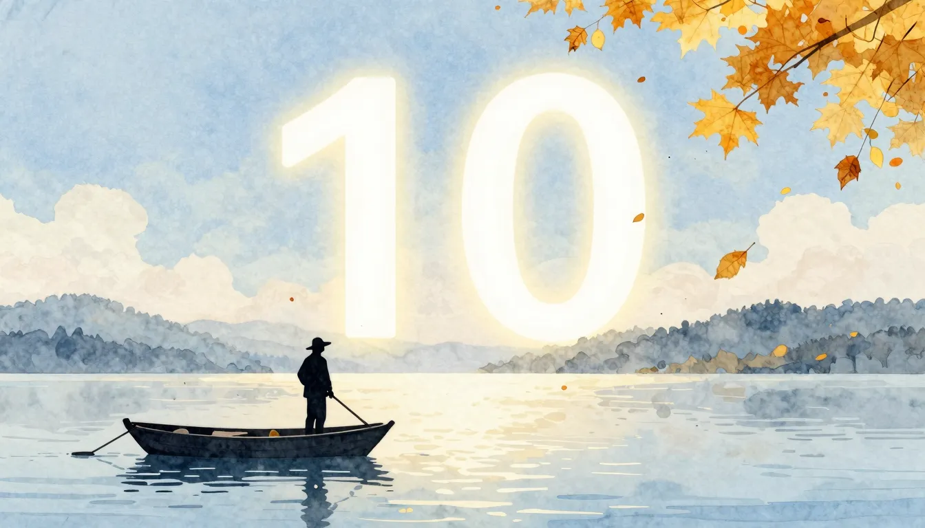 Watercolor style. Silhouette of a fisherman on a boat at a c...