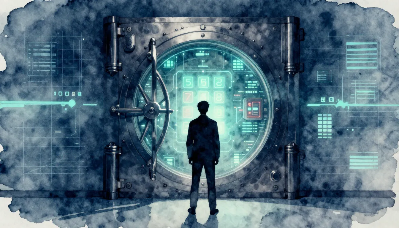 Watercolor style. A silhouette of a person standing in front...