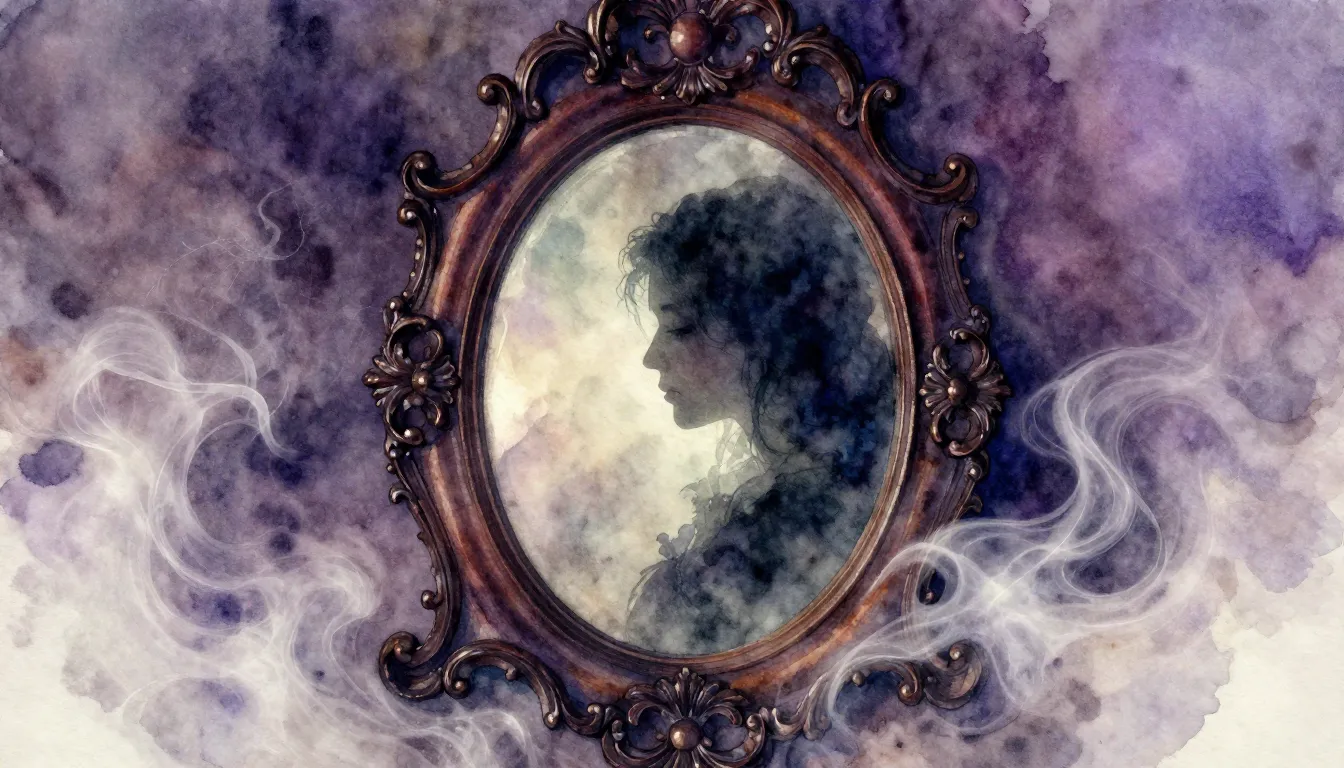 Vibrant watercolor style. Folk song album cover: antique orn...