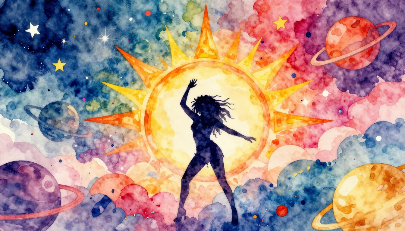 Vibrant watercolor style. Hip-hop album cover, vibrant, cele...