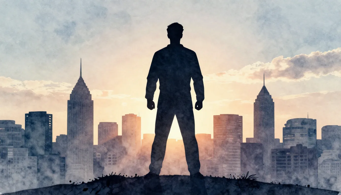 Watercolor style. A silhouette of a professional specialist ...