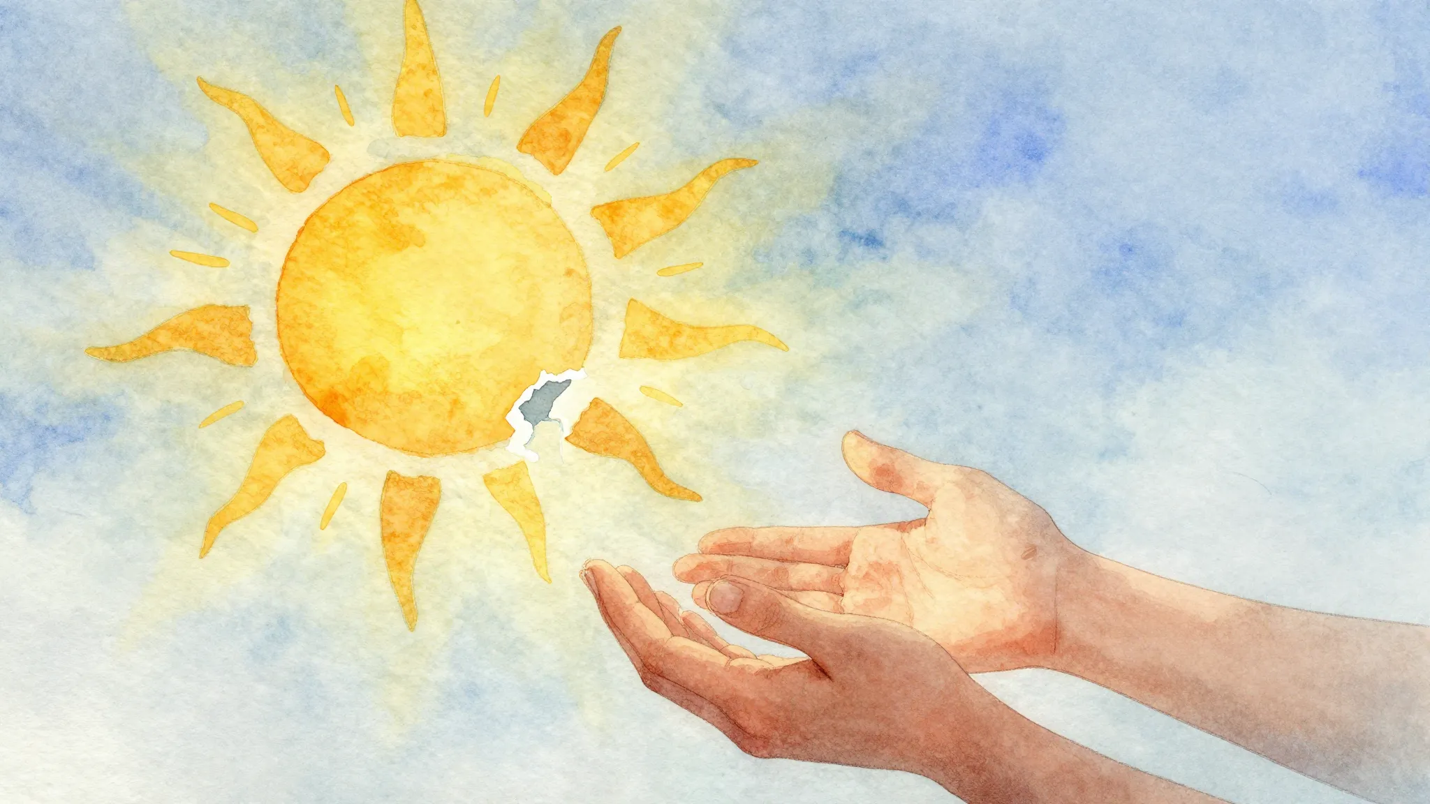 Vibrant watercolor style. Folk song cover art. Warm, loving,...