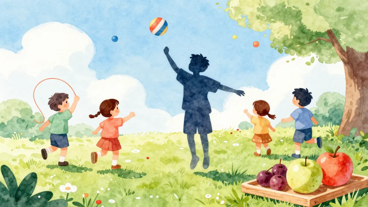 Watercolor style. A bright illustration of a stylized charac...