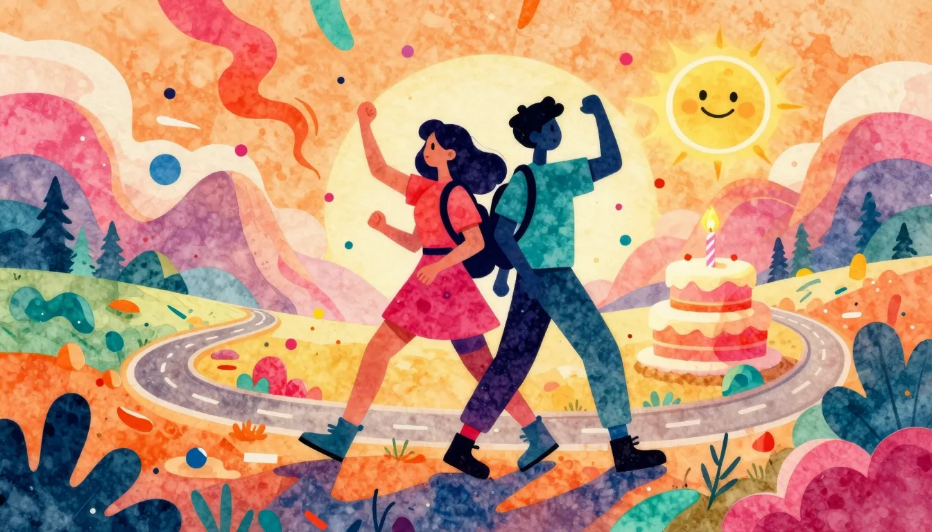 Vibrant watercolor style. A vibrant, colorful album cover il...