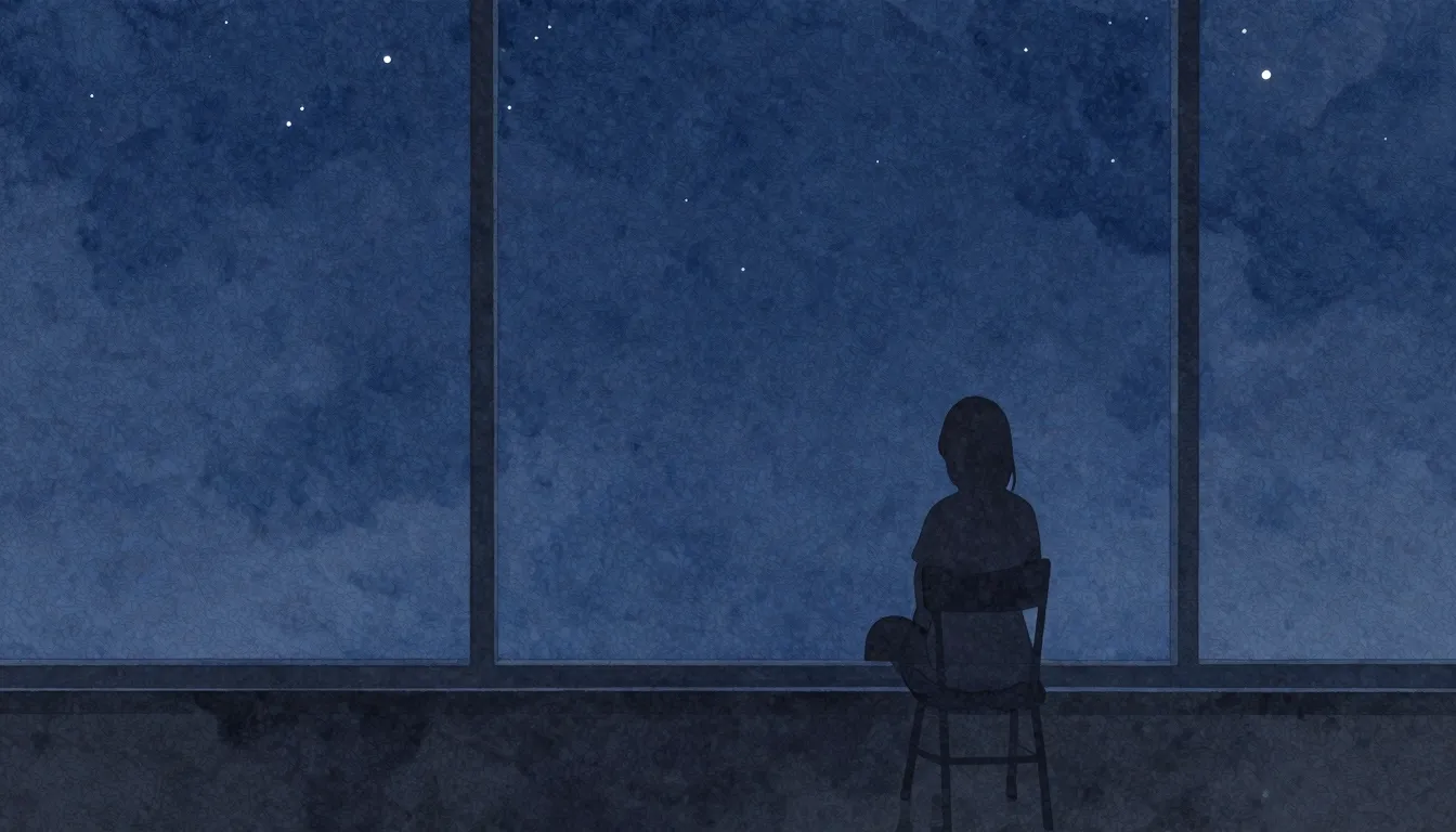 Watercolor style. Silhouette of a person sitting on a chair ...