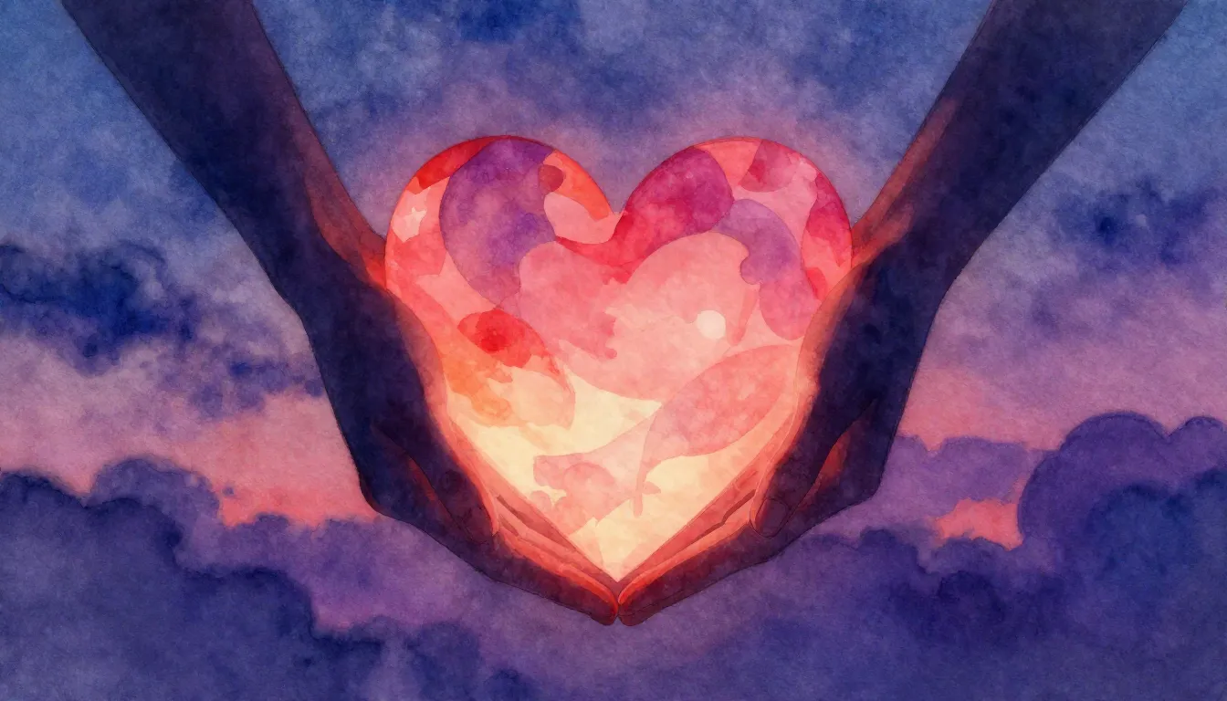 Vibrant watercolor style. Rock album cover. A stylized, abst...