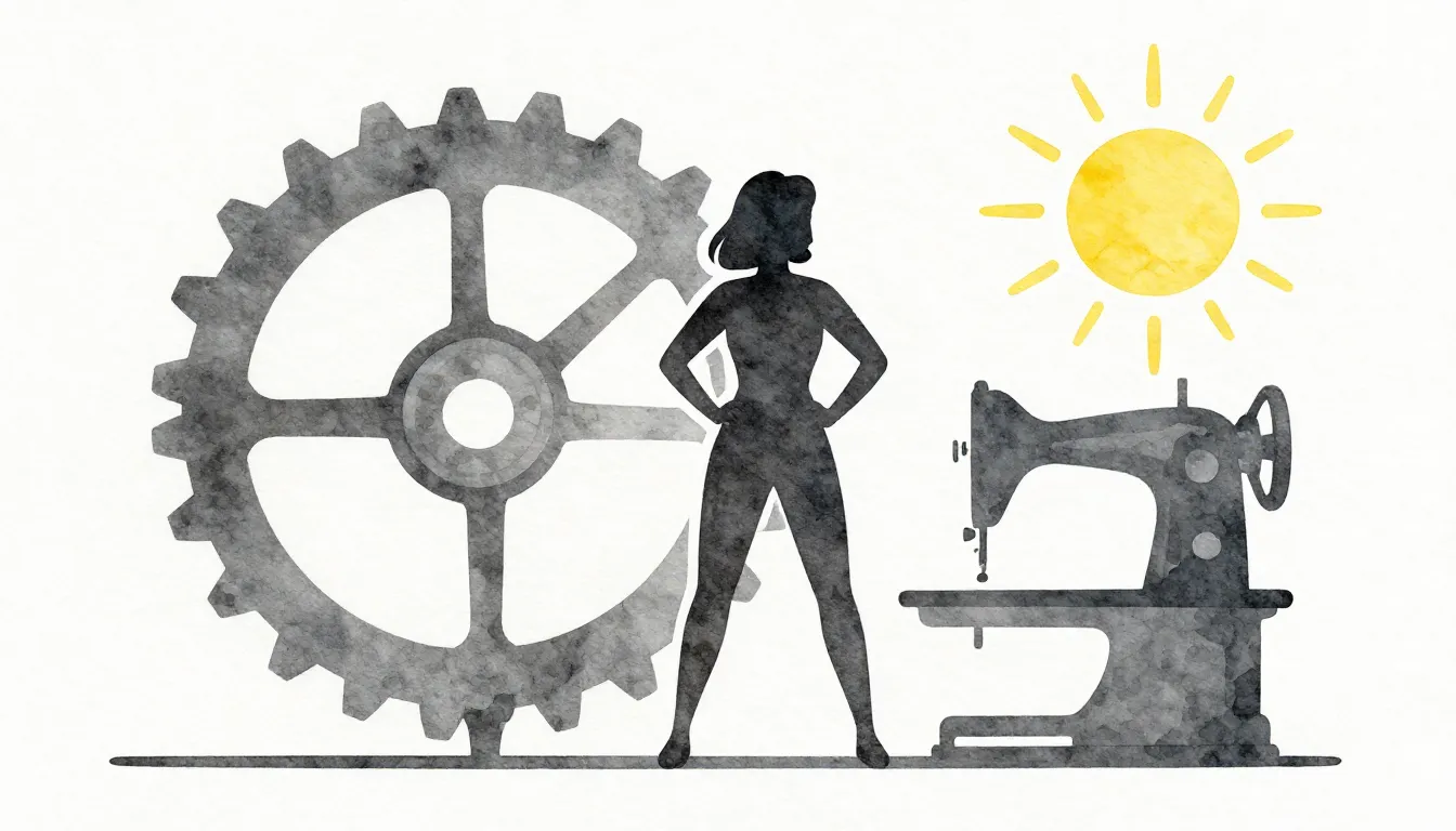 Watercolor style. Silhouette of a woman standing confidently...