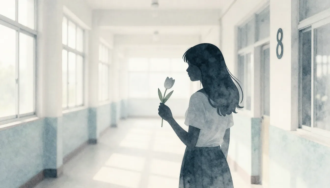 Watercolor style. Silhouette of a female figure in a bright ...