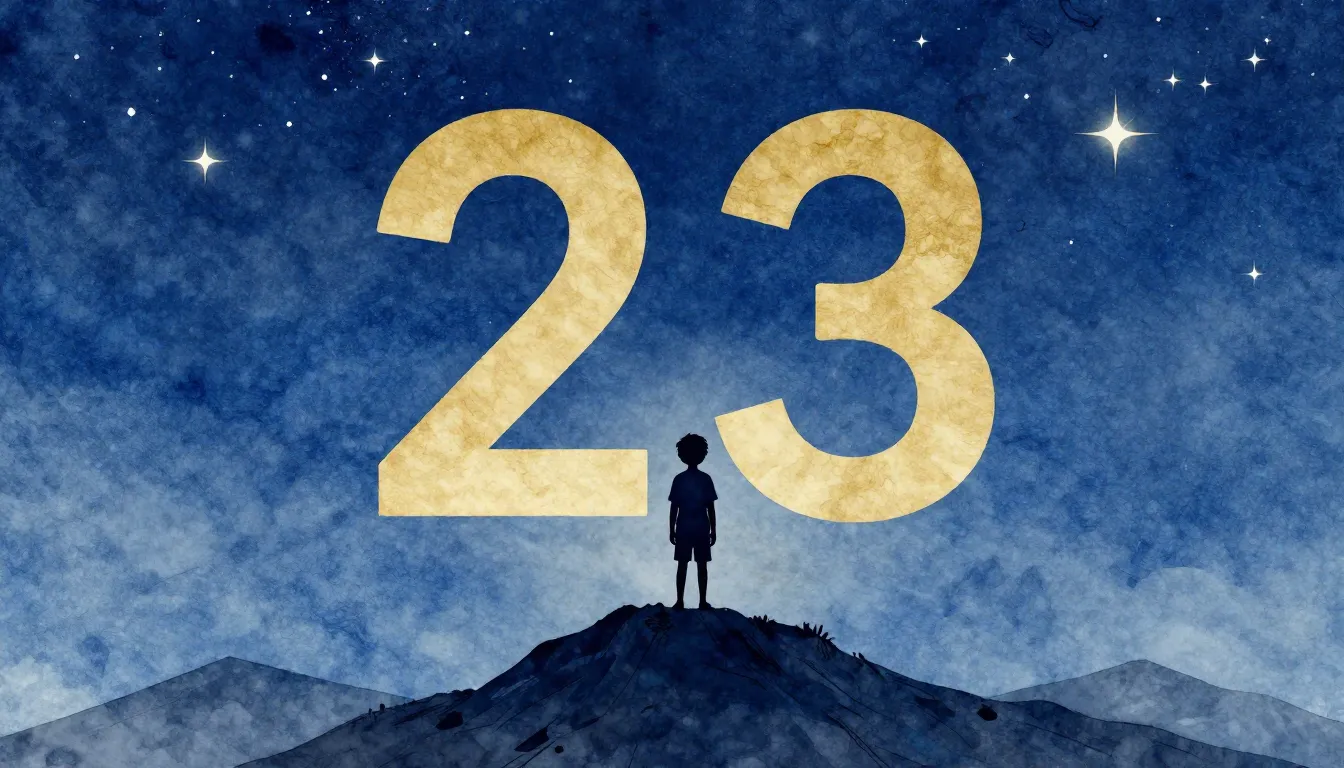 Watercolor style. Silhouette of a small boy standing on a mo...