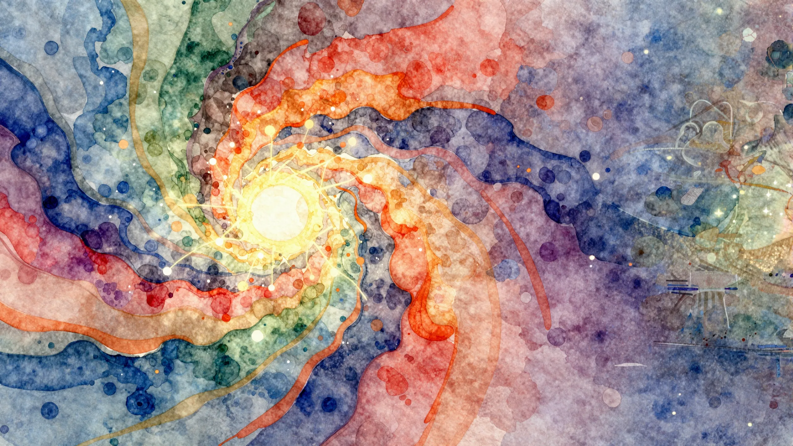 Vibrant watercolor style. A vibrant, abstract cover art for ...