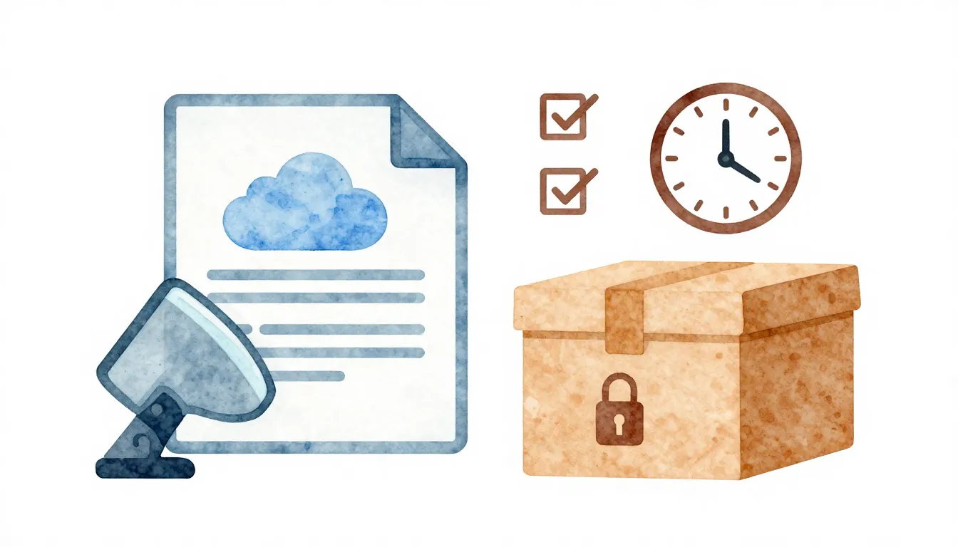 Watercolor style. Minimalist flat design showing a document ...