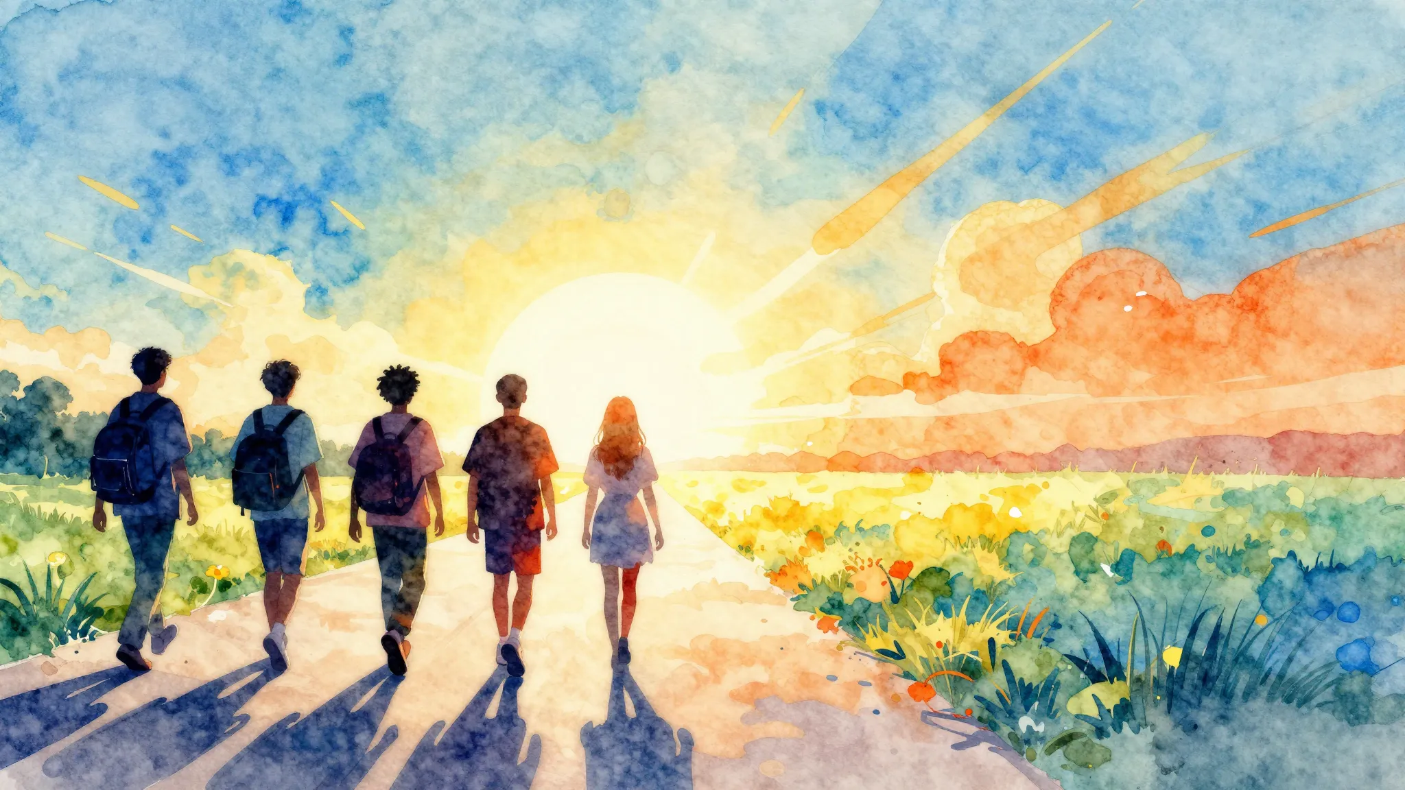Vibrant watercolor style. Hip-hop album cover. A vibrant, en...