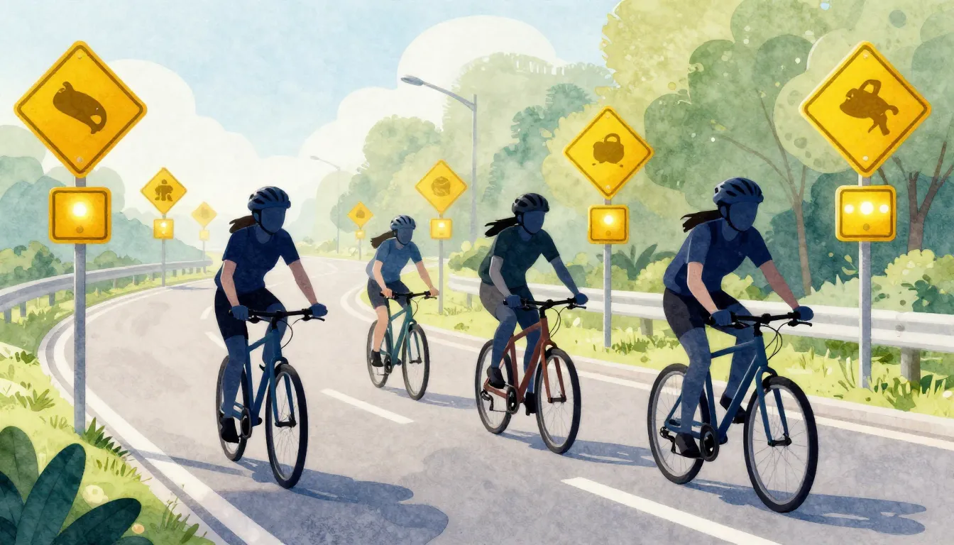 Watercolor style. Stylized silhouettes of teenagers cycling ...