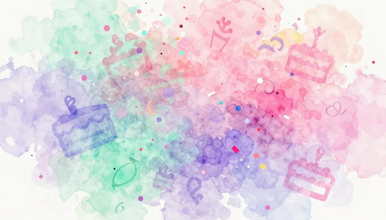 Watercolor style. A vibrant, abstract explosion of pastel co...
