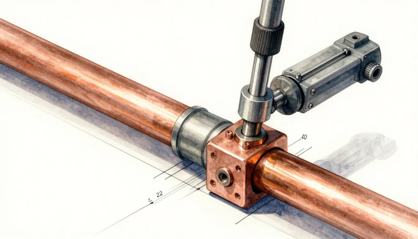 Watercolor style. Industrial hydraulic tool for bending thic...