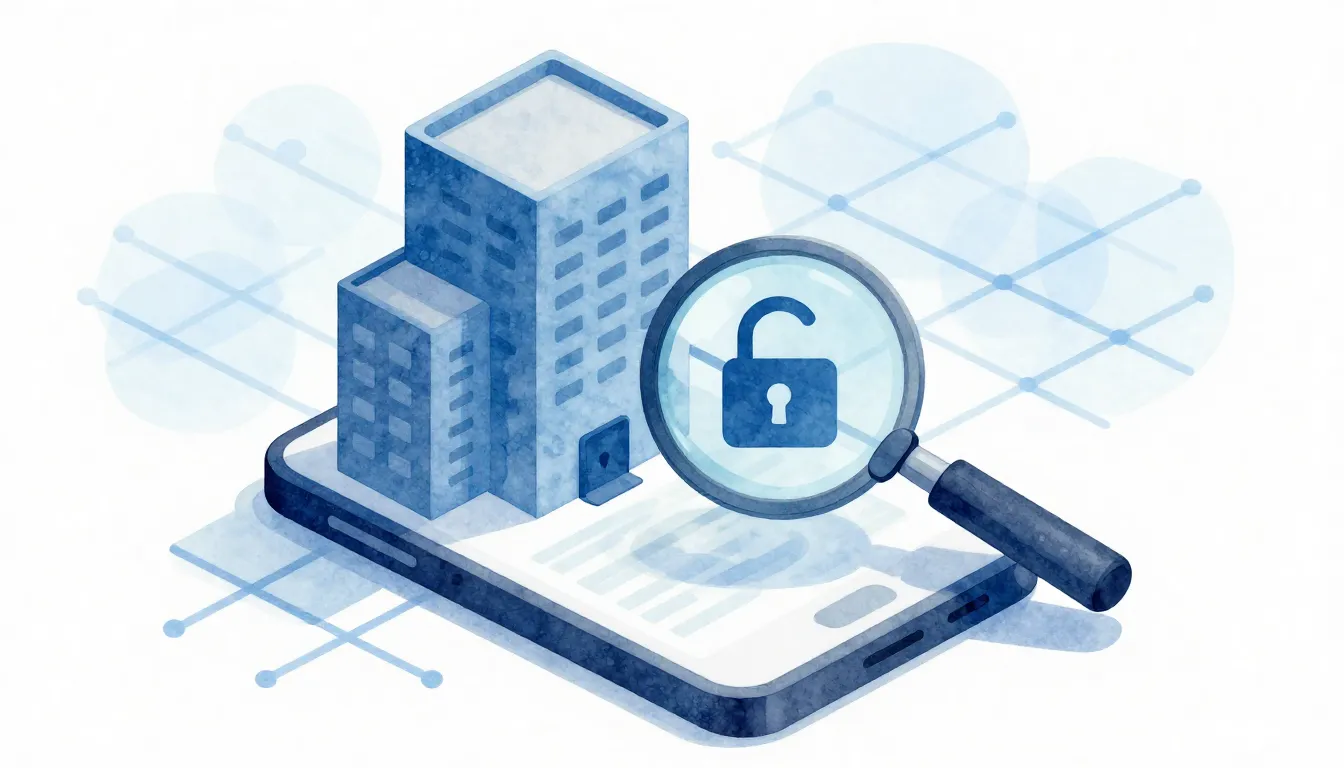 Watercolor style. Isometric illustration of a secure corpora...