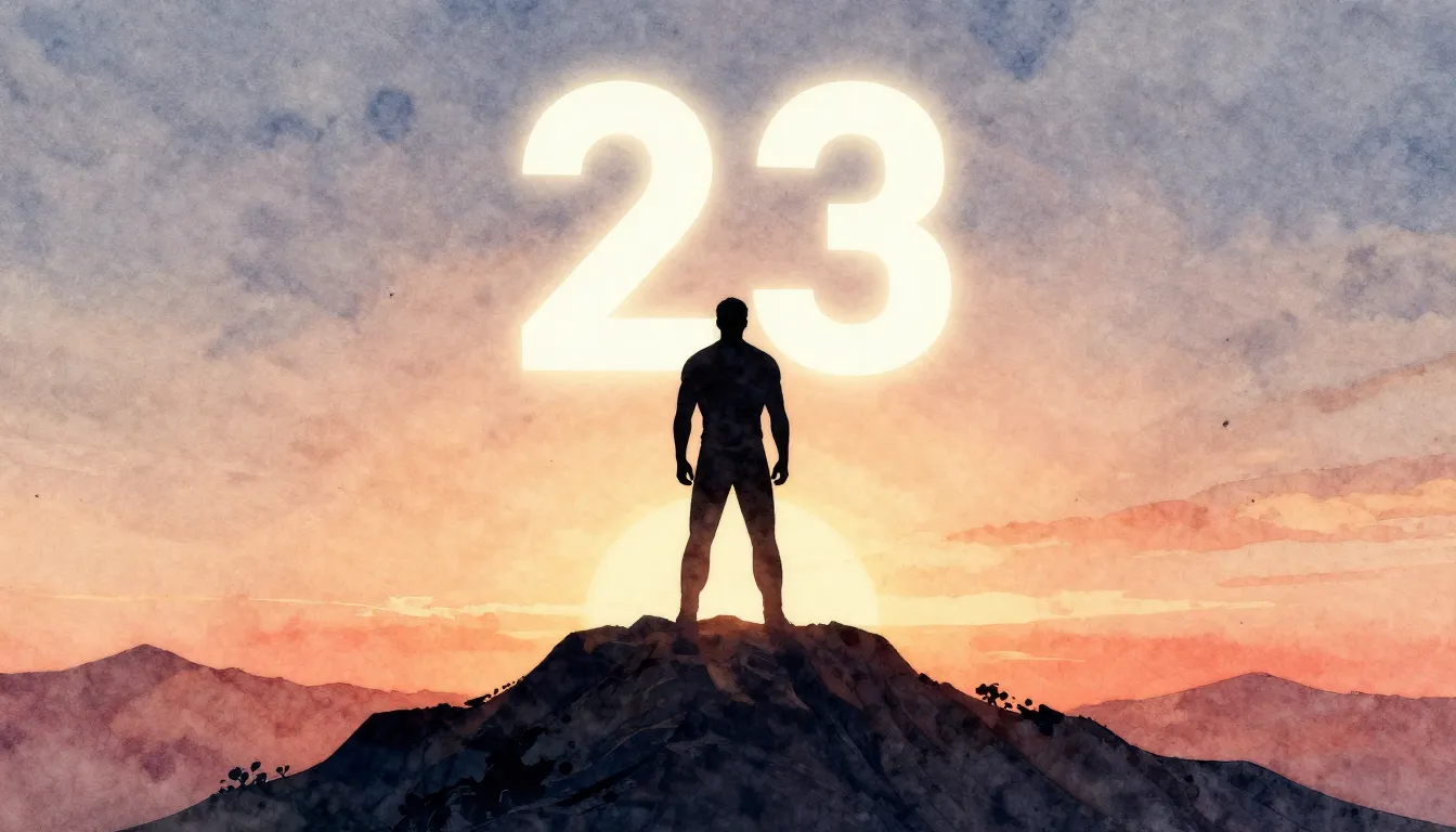 Watercolor style. A dark silhouette of a strong man standing...