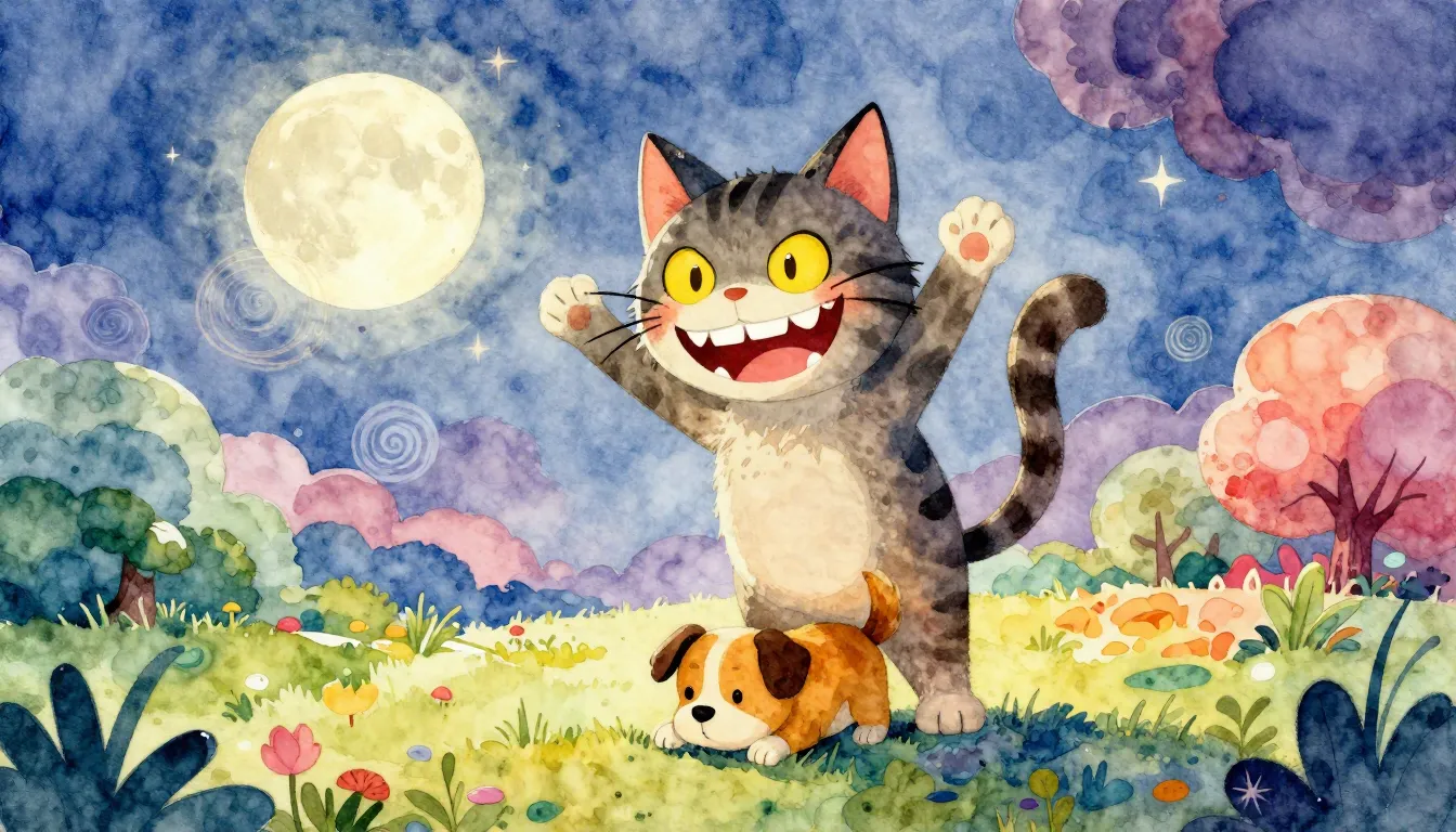 Vibrant watercolor style. A whimsical, surreal cover art for...