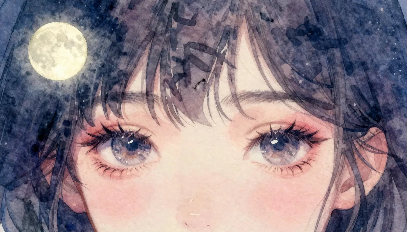 Vibrant watercolor style. Melancholic cover art for a song a...