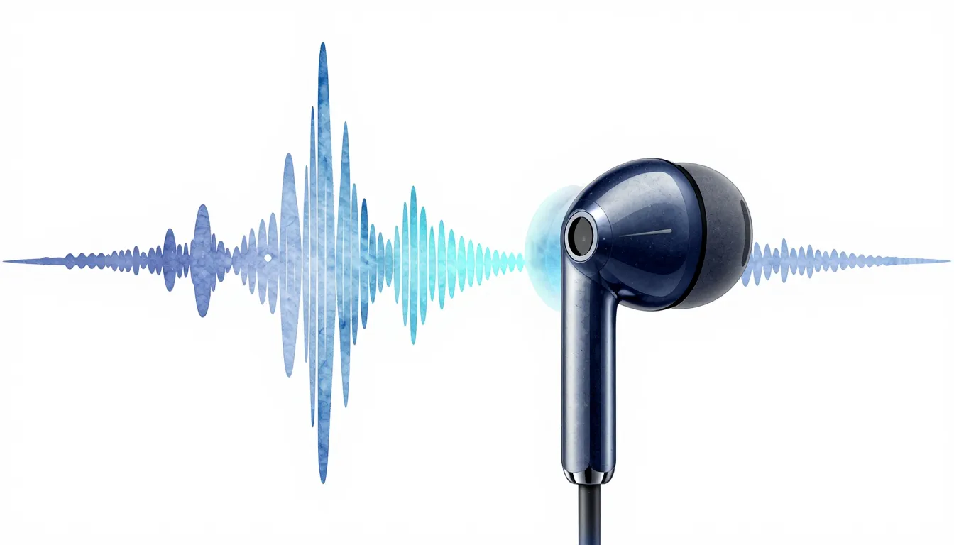 Watercolor style. Abstract visualization of sound waves bein...