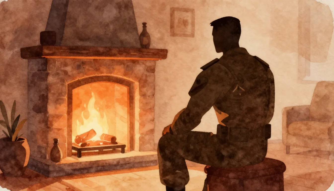 Watercolor style. A stylized silhouette of a strong figure s...