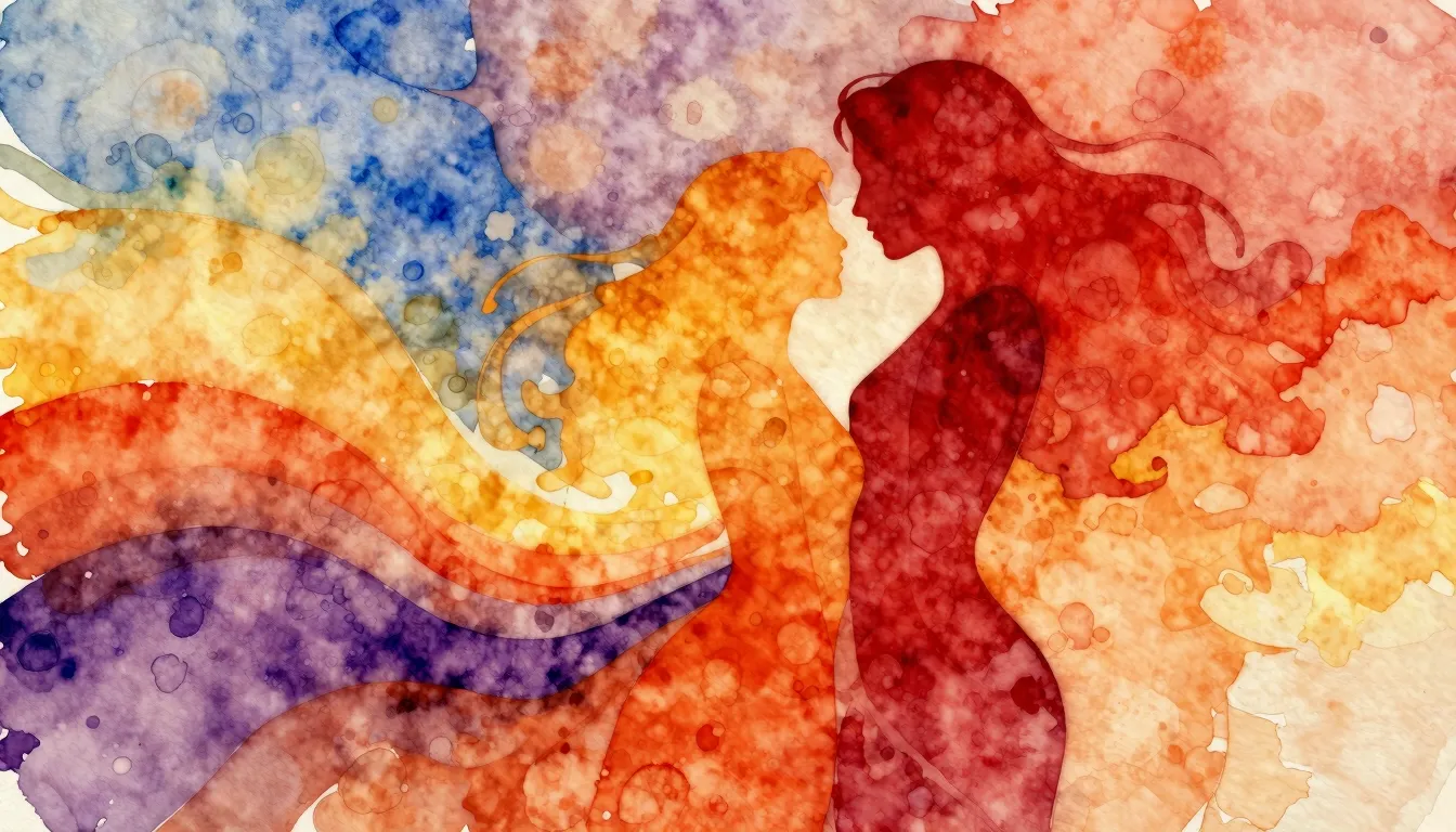 Vibrant watercolor style. A vibrant, abstract cover art for ...