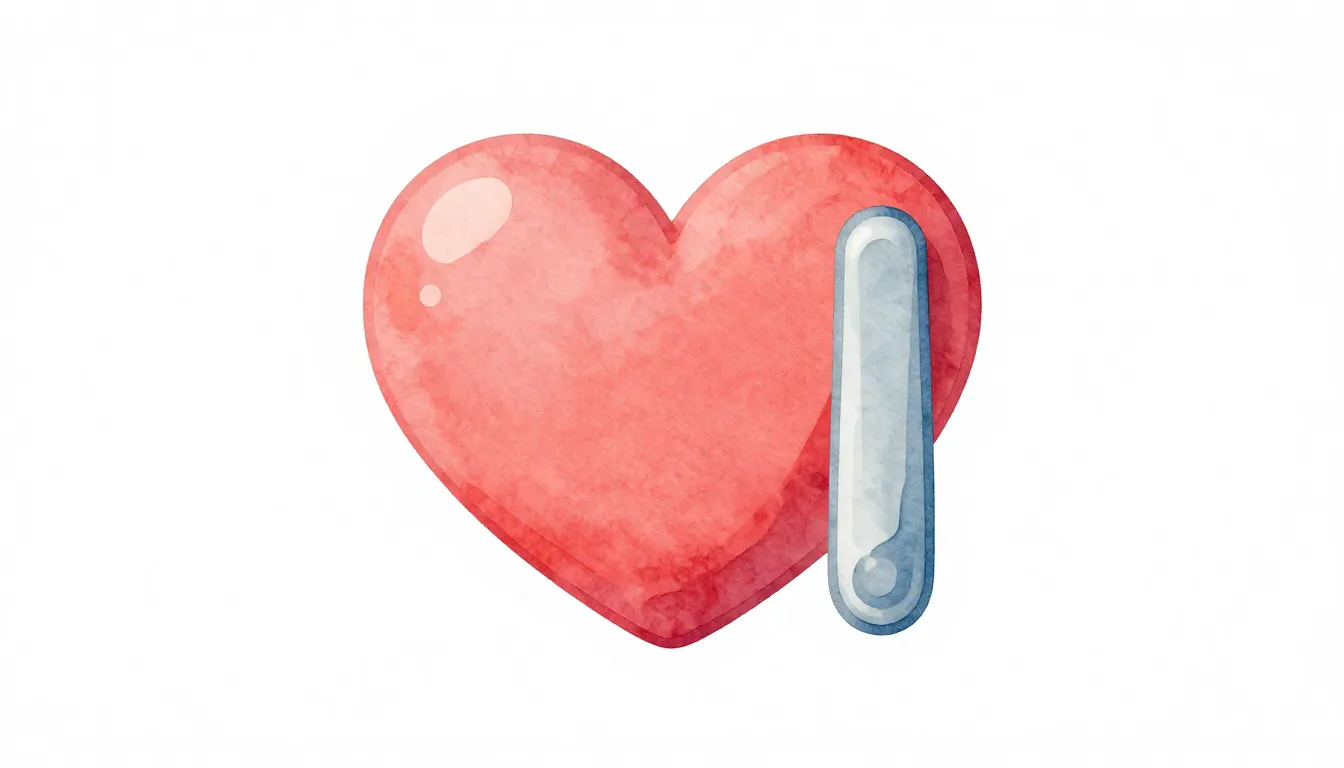 Watercolor style. Minimalist 3D icon of a stylized heart and...
