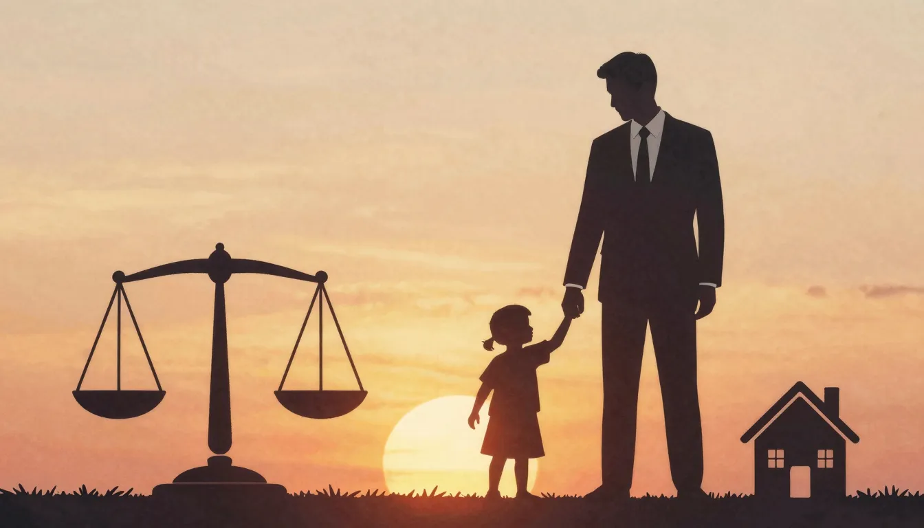 Watercolor style. A silhouette of a man in a business suit h...