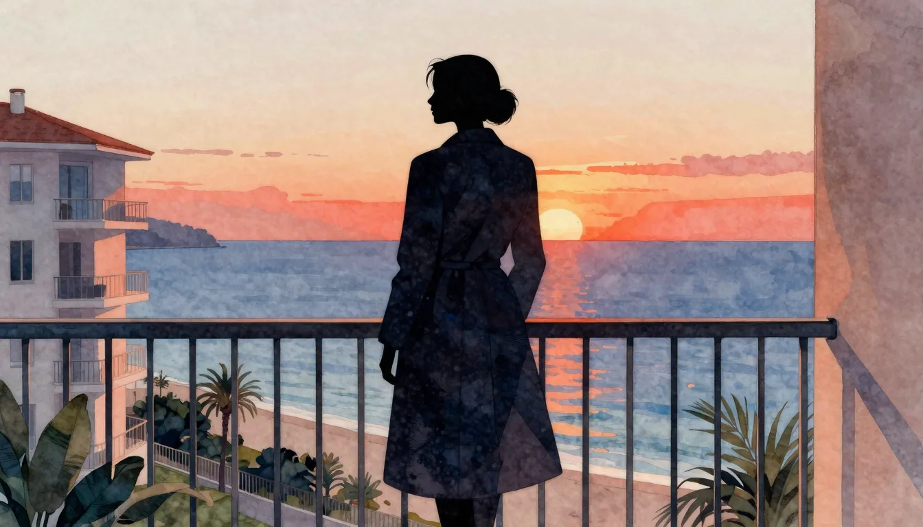 Watercolor style. A silhouette of a powerful woman in a styl...