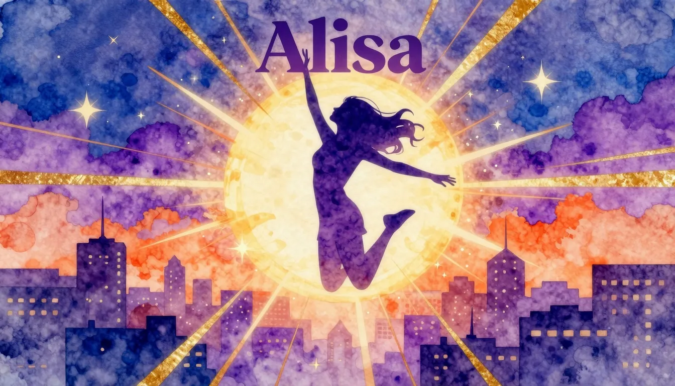 Vibrant watercolor style. Rap album cover for "Alisa". A vib...
