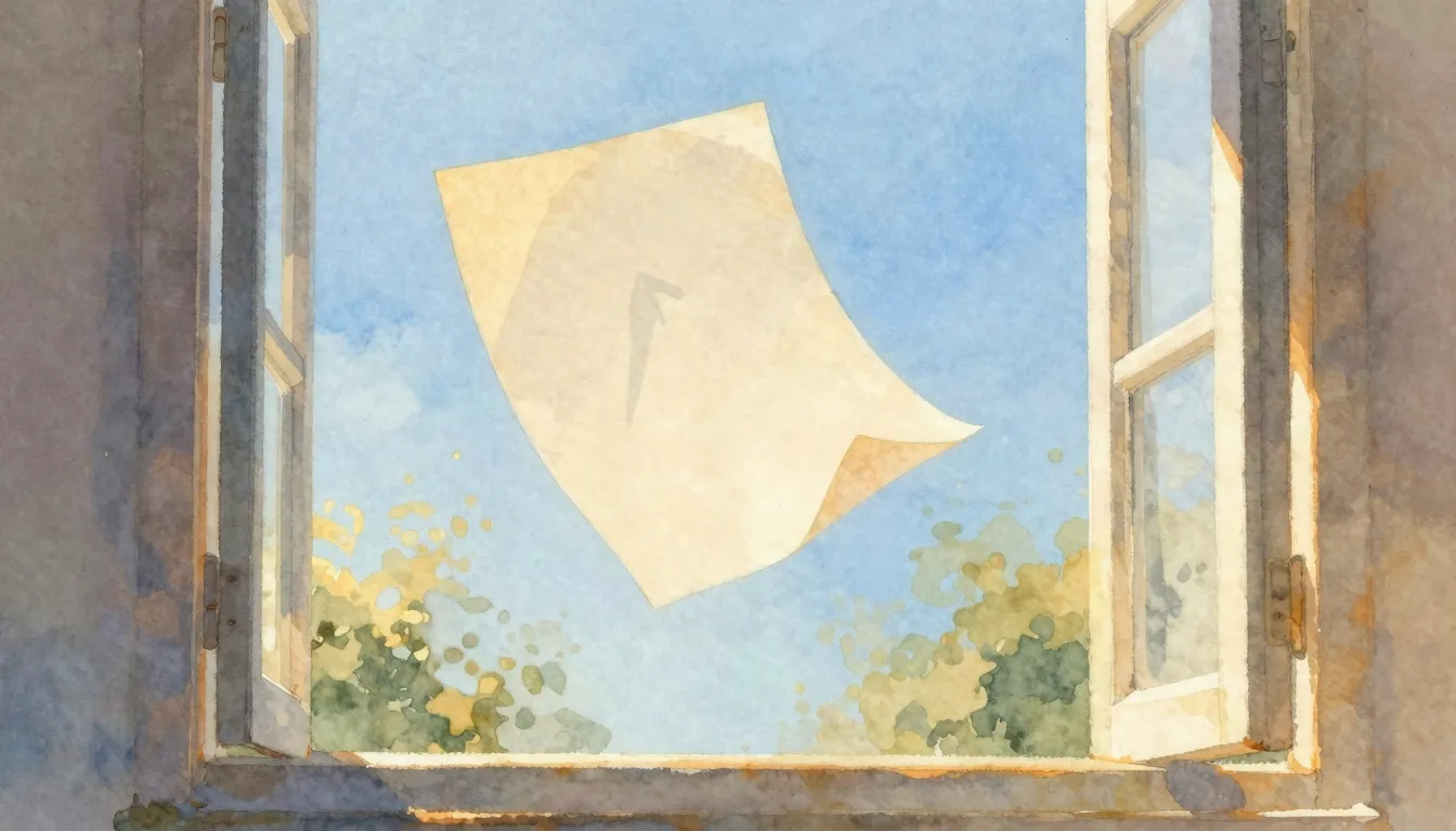 Vibrant watercolor style. A serene, minimal cover for an aco...