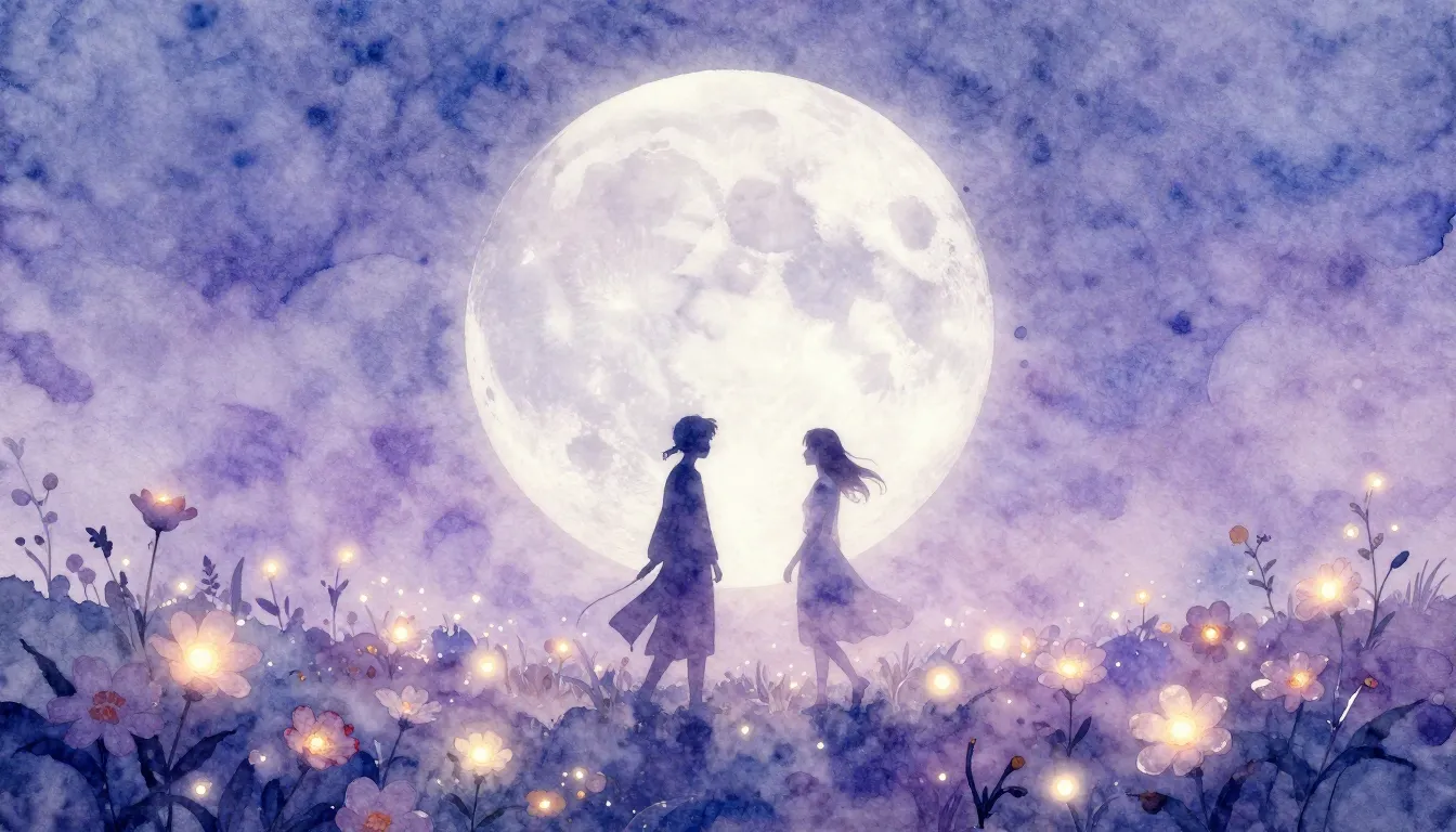 Watercolor style. Surreal dreamscape with a soft silhouette ...