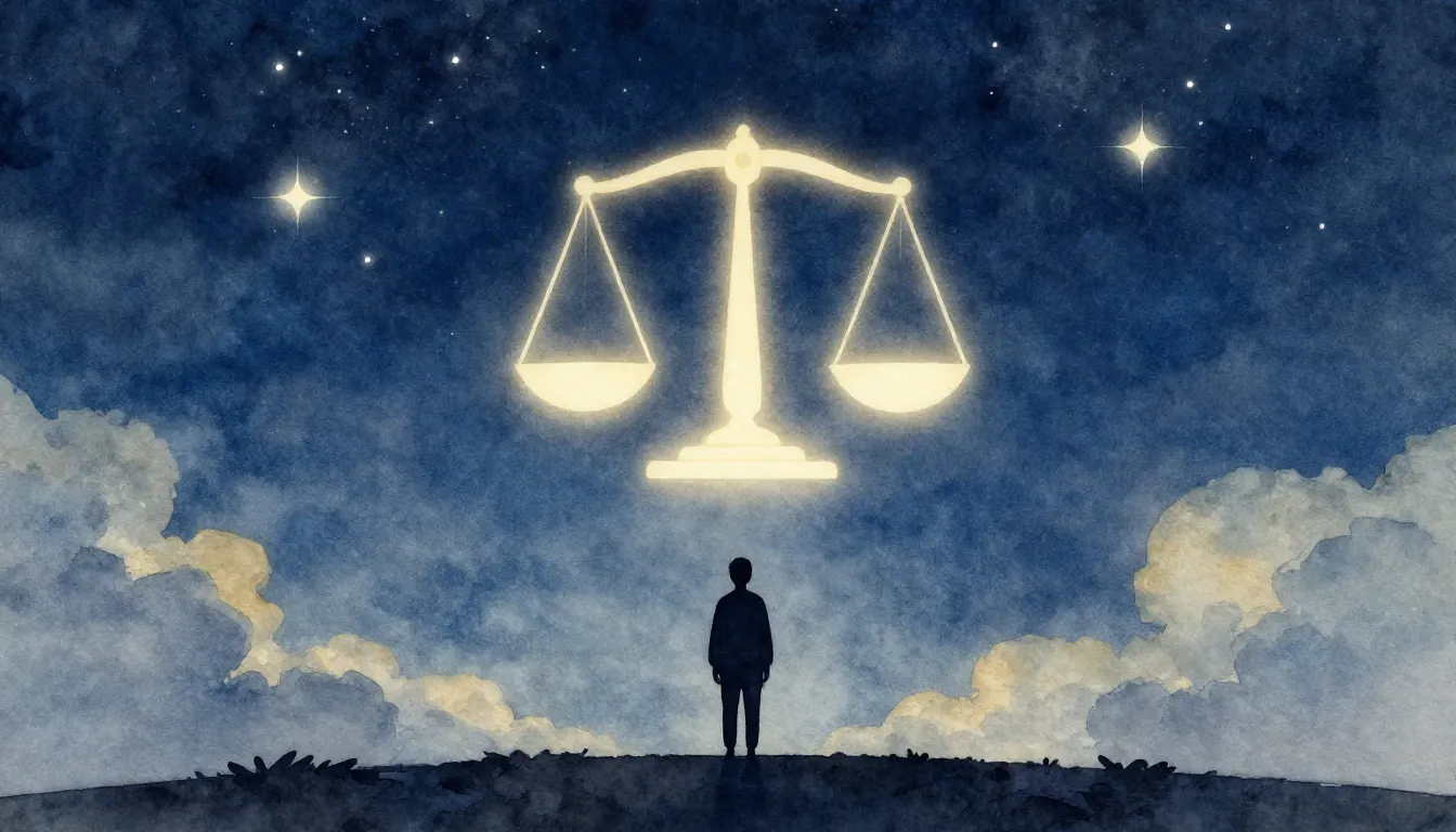 Watercolor style. A minimalist silhouette of a person standi...