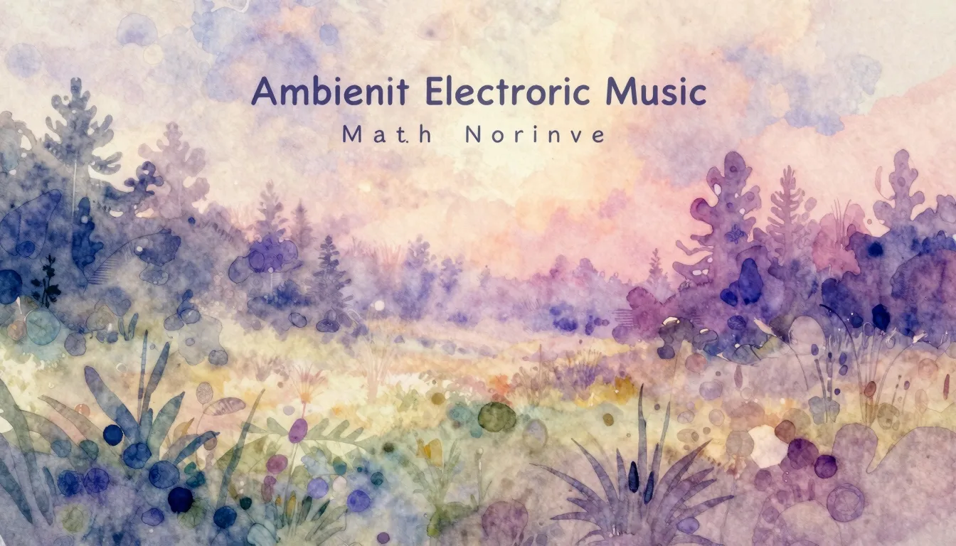 Vibrant watercolor style. Ambient electronic music album cov...