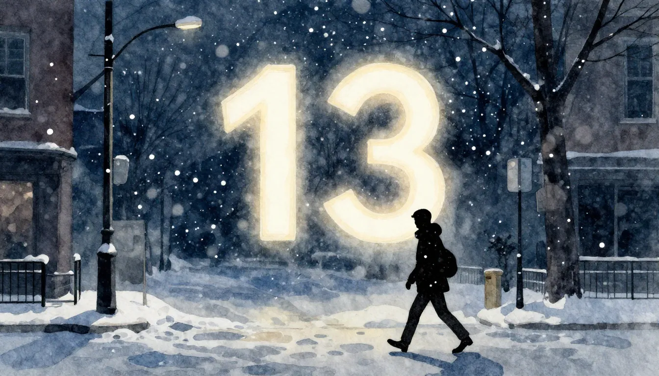 Watercolor style. A dark winter street with a silhouette of ...