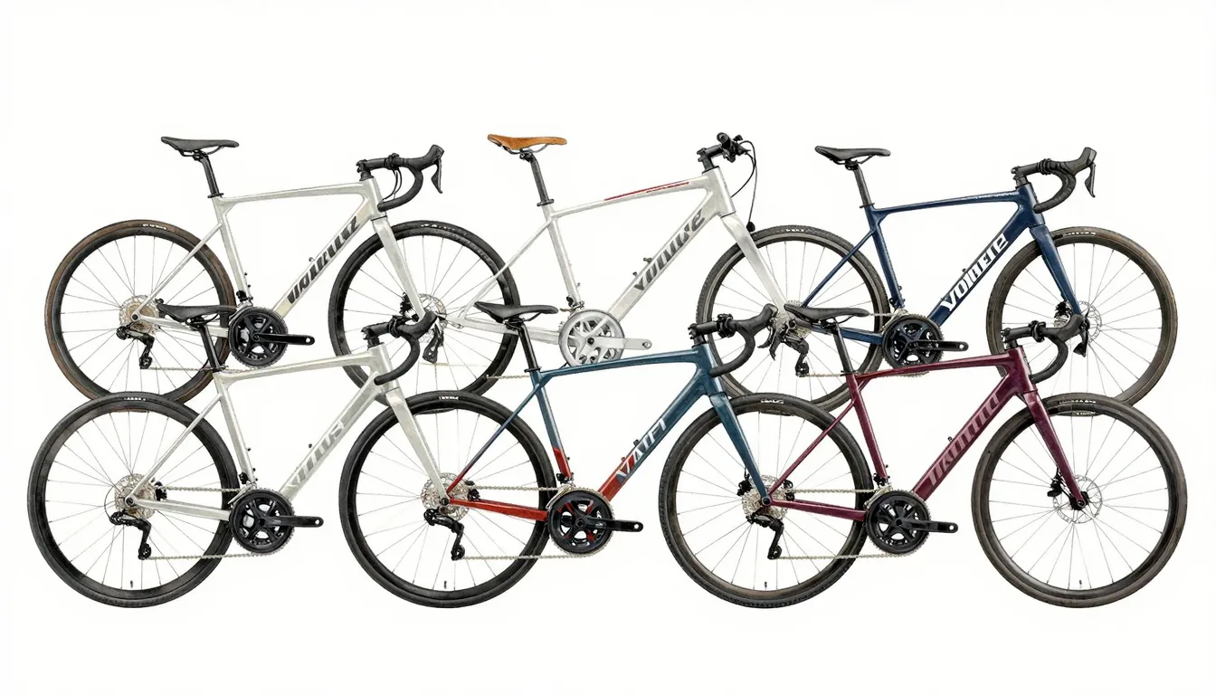 Watercolor style. A diverse collection of modern bicycles ar...