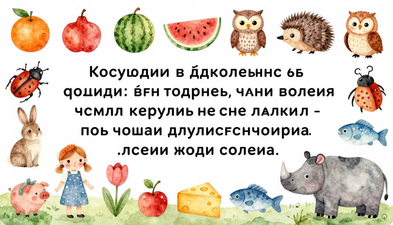 Vibrant watercolor style. Children's educational song. A vib...