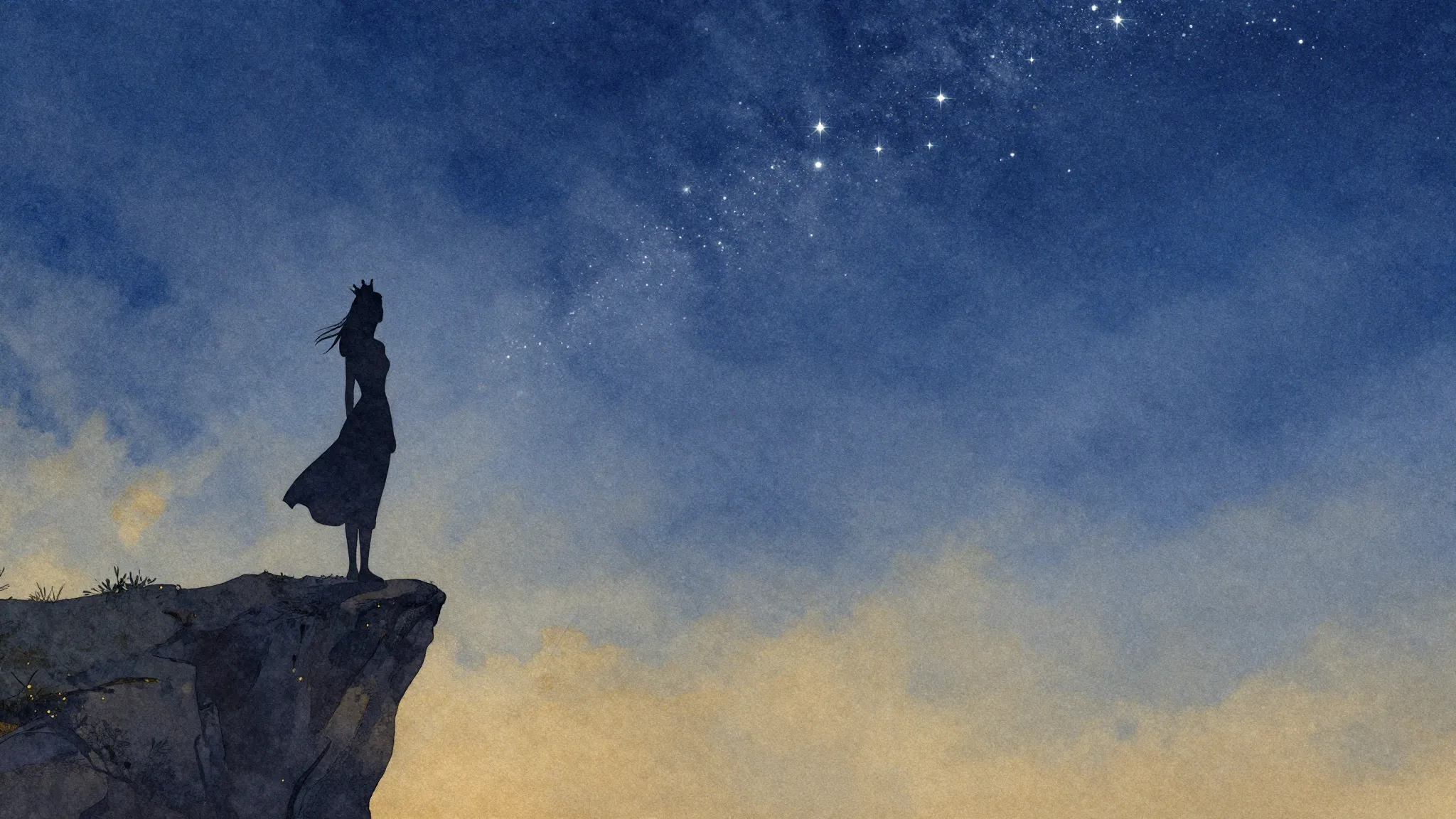 Watercolor style. Minimalist silhouette of a woman wearing a...