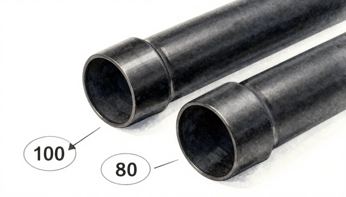 Watercolor style. Close-up of high-density polyethylene pipe...
